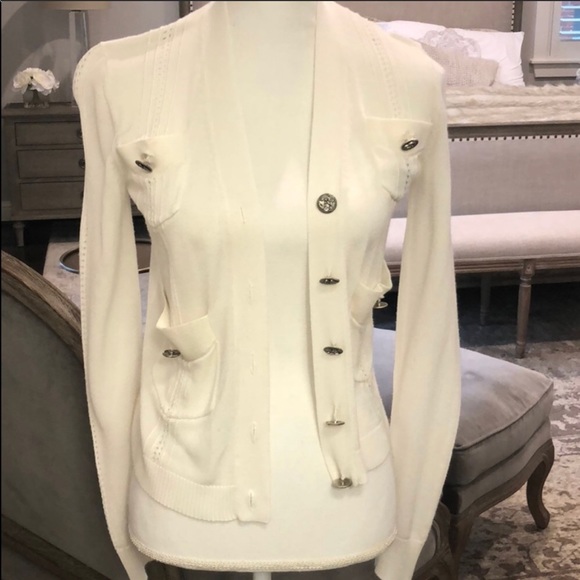 chanel long cardigan